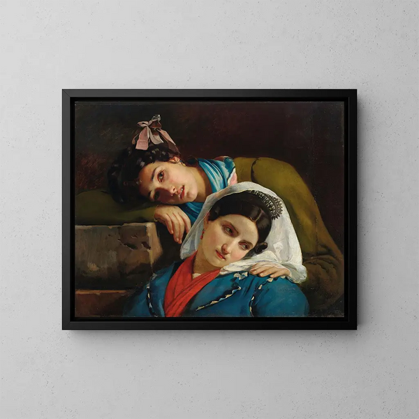Twee Italianen - François-Joseph Navez — ingelijst kunstwerk aan de muur