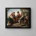 De wevers van Fondi - François-Joseph Navez — ingelijst kunstwerk aan de muur