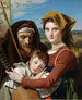 van het familieschilderij van Romeinse herders in het landschap - François-Joseph Navez — weergave van het kunstwerk