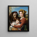 van het familieschilderij van Romeinse herders in het landschap - François-Joseph Navez — ingelijst kunstwerk aan de muur