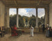 van het publiek met kardinaal Aldobrandini in de loggia van villa Belvédère in Frascati - François-Marius Granet — weergave van het kunstwerk