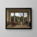 van het publiek met kardinaal Aldobrandini in de loggia van villa Belvédère in Frascati - François-Marius Granet — ingelijst kunstwerk aan de muur