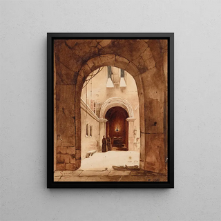 FranoisMarius Granet - Deux ermites se promenant sous des votes.webp