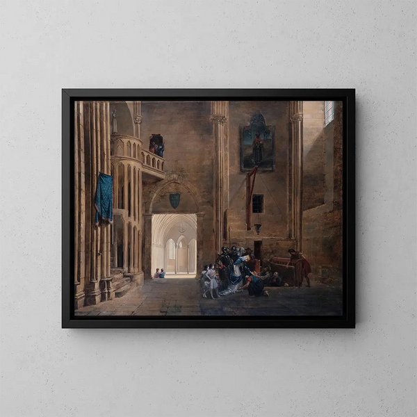 La Reine Blanche de Castille délivrant les prisonniers - François-Marius Granet — ingelijst kunstwerk aan de muur