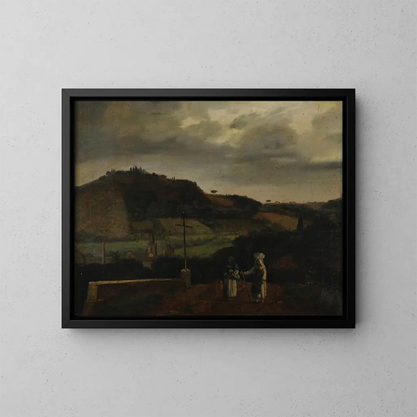 Landschap - François-Marius Granet — ingelijst kunstwerk aan de muur