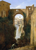 Ponte San Rocco et cascades à Tivoli - François-Marius Granet — weergave van het kunstwerk