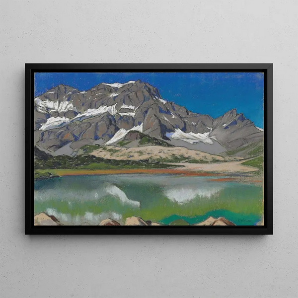 Franois Birbaum - Mountainous landscape and Haystacks.webp