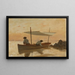 van de kunstenaar die voor anker ligt bij het Dorigny-strand - François Bocion — ingelijst kunstwerk aan de muur