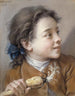 Jongen met een wortel - François Boucher — weergave van het kunstwerk