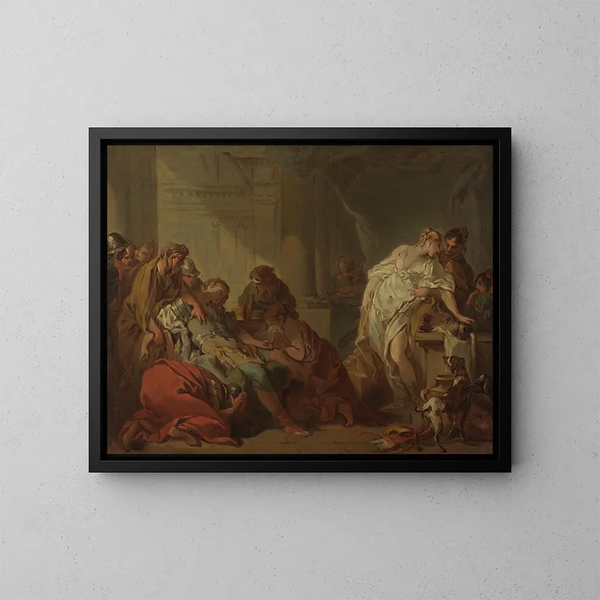 De dood van Méléagre - François Boucher — ingelijst kunstwerk aan de muur