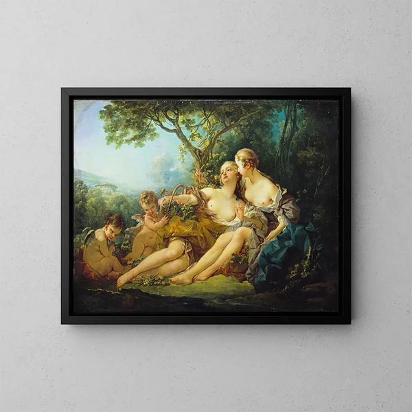 Erigone verslagen - François Boucher — ingelijst kunstwerk aan de muur
