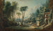 Landelijk landschap met rivier - François Boucher — weergave van het kunstwerk