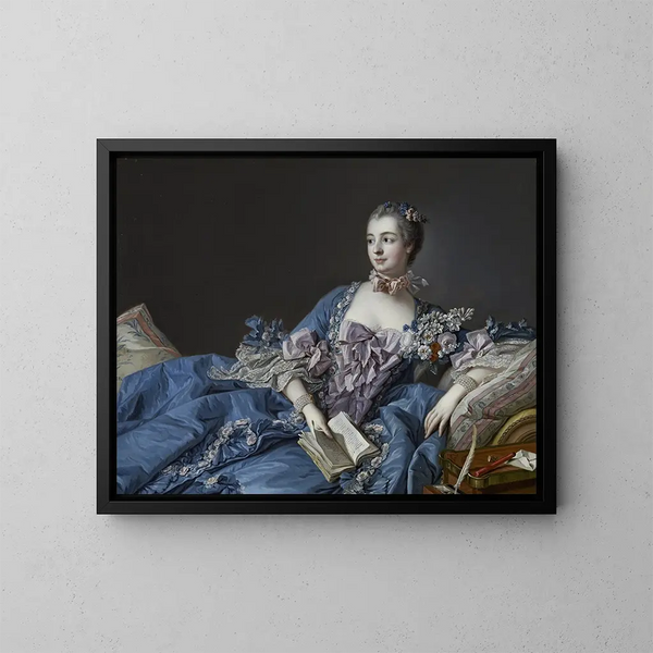 Madame de Pompadour - François Boucher — ingelijst kunstwerk aan de muur