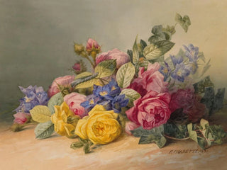 Natuurstilleven met bloemen - François Charette — weergave van het kunstwerk