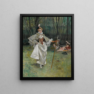 Franois Flameng - An elegant beauty in the park.webp