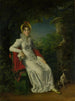 Caroline Ferdinand Louise de Sicile 1798-1870 Echtgenote van Charles Ferdinand Hertog van Berry in het park van Bagatelle in het Bois de Boulogne nabij Parijs - François Gérard — weergave van het kunstwerk