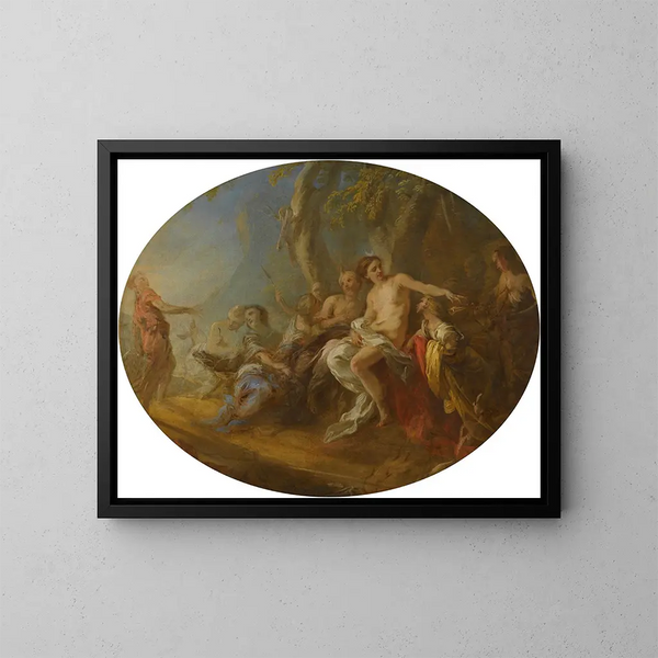 Diane en Actéon - François Lemoyne — ingelijst kunstwerk aan de muur