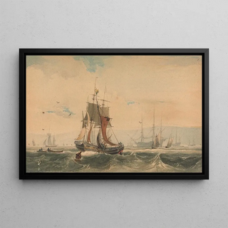 Franois Louis Thomas Francia - Shipping on the Medway Kent.webp