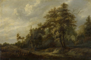 Franois van Knibbergen - Road in the Woods with Staffage Figures.webp