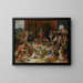 Allégorie over de abdicatie van keizer Karel V in Brussel - Frans Francken de Jonge — ingelijst kunstwerk aan de muur