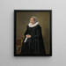 Portrait Painting of Feyntje van Steenkiste - Frans Hals — framed artwork on a wall