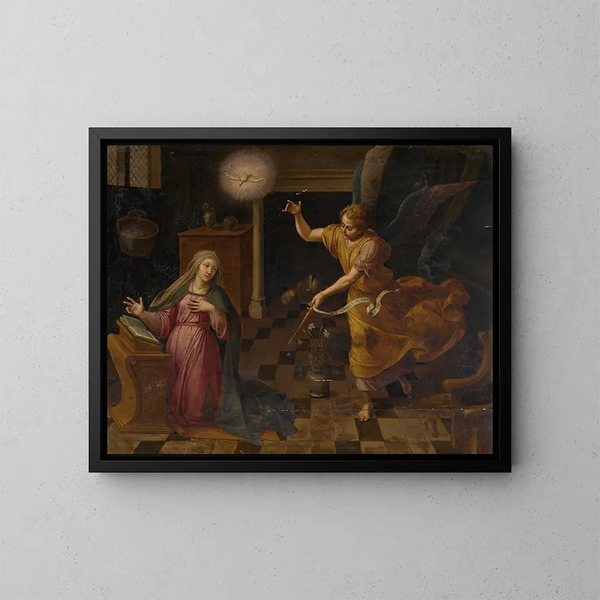 L'Aankondiging - Frans Pourbus de Oudere — ingelijst kunstwerk aan de muur