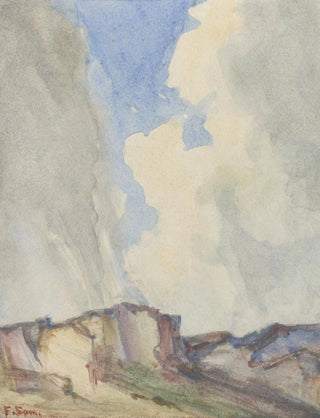 Frans Smissaert - Duinlandschap met zandafgraving onder stormachtige lucht.webp