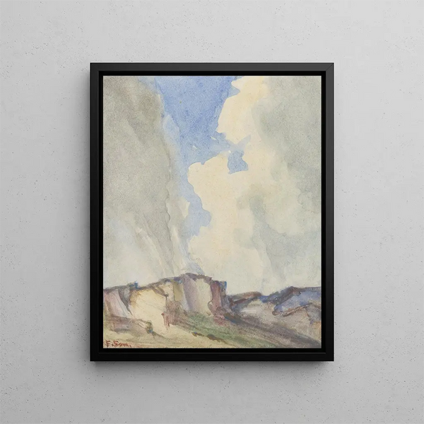 Frans Smissaert - Duinlandschap met zandafgraving onder stormachtige lucht.webp