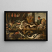 Bij de visboer - Frans Snyders — ingelijst kunstwerk aan de muur
