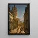 Venetië de Rio Terr Catecumeni met Santa Maria della Salute op de achtergrond - Frans Vervloet — ingelijst kunstwerk aan de muur