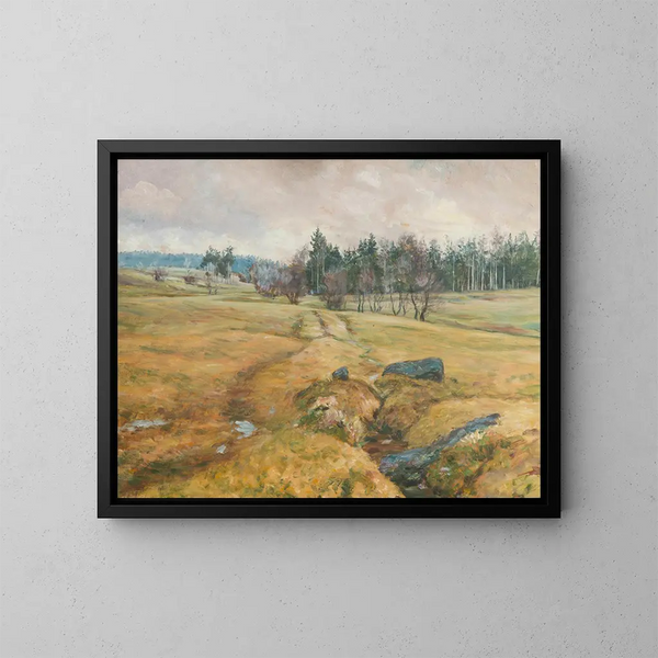 Een vochtige winter - František Kaván — ingelijst kunstwerk aan de muur