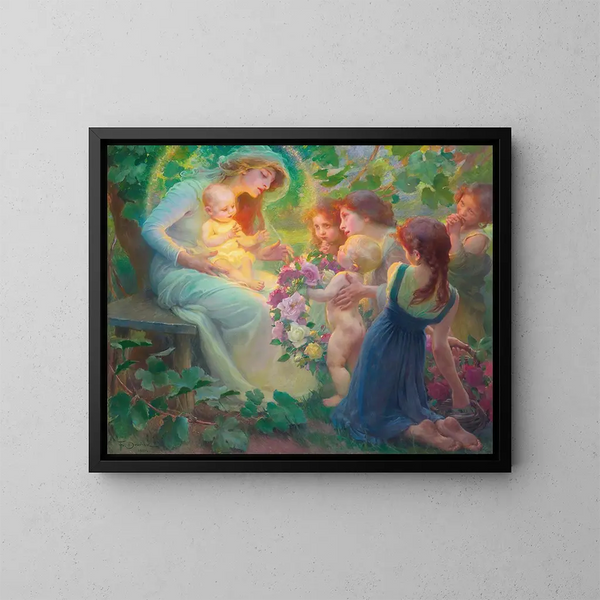 Mystieke Rozen - František Dvořák — ingelijst kunstwerk aan de muur