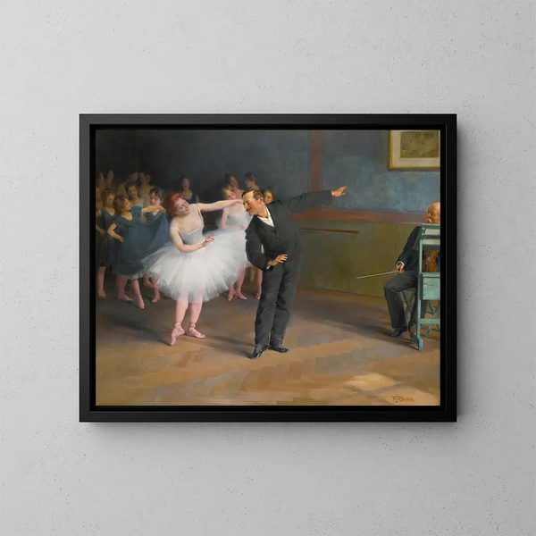 L'école de danse de Prague - František Dvořák — ingelijst kunstwerk aan de muur