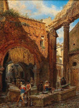 Franz Alt - Rome a View of the Portico di Ottavia with the Old Fish Market.webp