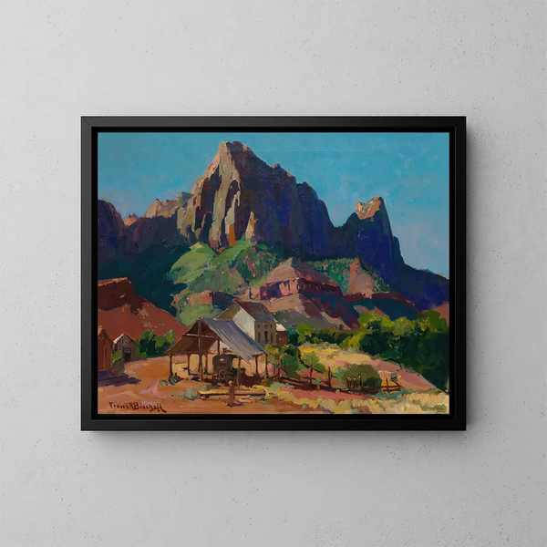 De Bewaker, Zion Nationaal Park, Utah - Franz Bischoff — ingelijst kunstwerk aan de muur