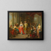 Een elegante compagnie met figuren die muziekinstrumenten bespelen en feestvieren in een interieur - Franz Christoph Janneck — ingelijst kunstwerk aan de muur