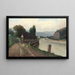 Landschap met rivier en het meisje met eenden - Franz Demel — ingelijst kunstwerk aan de muur