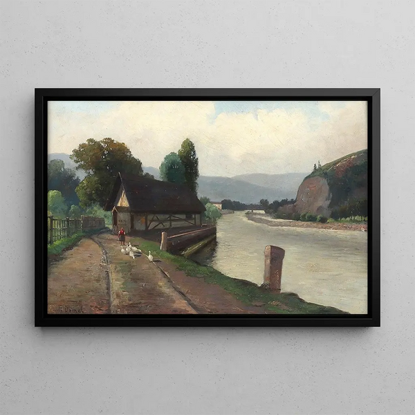 Franz Demel - Flulandschaft mit Gnseliesl.webp