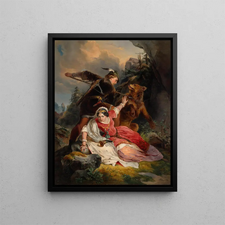 Franz Dobiaschofsky - Herzog Ernst der Eiserne rettet Cimburgis von Masowien.webp