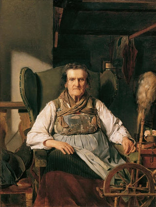 Franz Eybl - Eine Ramsauer Buerin am Spinnrad.webp