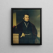 van een man met een hoge hoed en een handschoen - Franz Eybl — ingelijst kunstwerk aan de muur