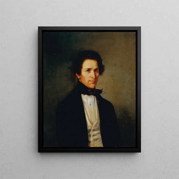 herenportret - Franz Eybl — ingelijst kunstwerk aan de muur