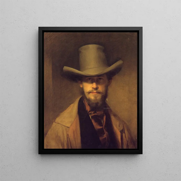 Zelfportret - Franz Eybl — ingelijst kunstwerk aan de muur
