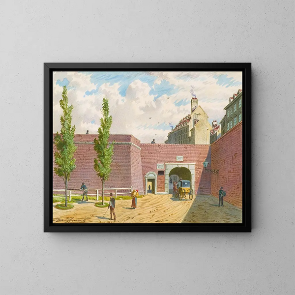 De poort van de vissers in Wenen - Franz Gerasch — ingelijst kunstwerk aan de muur