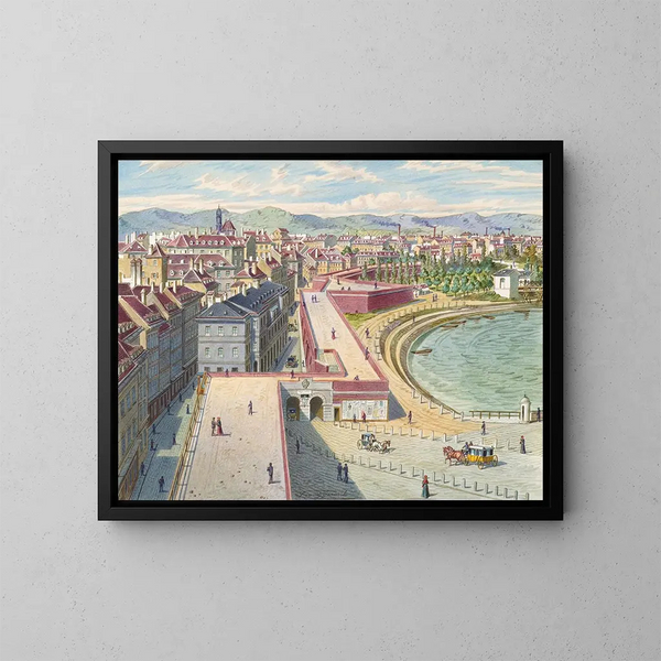De poort van Rotenturm in Wenen - Franz Gerasch — ingelijst kunstwerk aan de muur