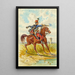 Soldaat aan het paard 9 - Franz Gerasch — ingelijst kunstwerk aan de muur