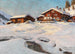 Landschap in de winter bij Davos - Franz Holper — weergave van het kunstwerk