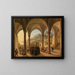 Uitzicht op Amalfi vanaf de poort van de kathedraal - Franz Ludwig Catel — ingelijst kunstwerk aan de muur