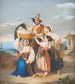 Familie van herders op een heuvel - Franz Ludwig Catel — weergave van het kunstwerk