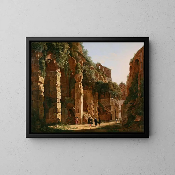 Binnenin het Colosseum - Franz Ludwig Catel — ingelijst kunstwerk aan de muur